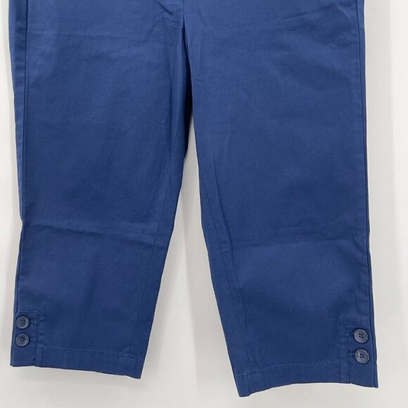 Talbots Pedal Pusher Length Slim-Leg Sits At Waist Navy Blue Capri Pants 8 NWT - Picture 5 of 14